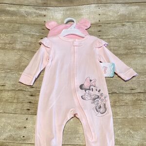 Disney Pink Minnie Mouse Footie One Piece